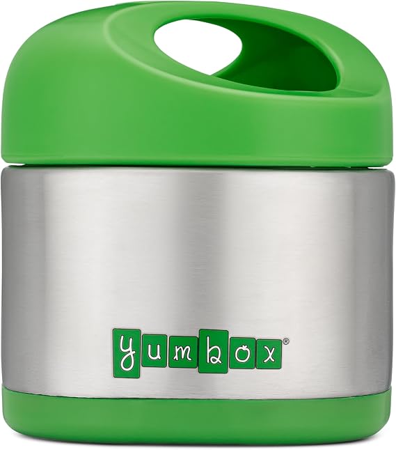 Yumbox Cubi Stainless Steel Thermal Food Jar for Kids, Apple Green