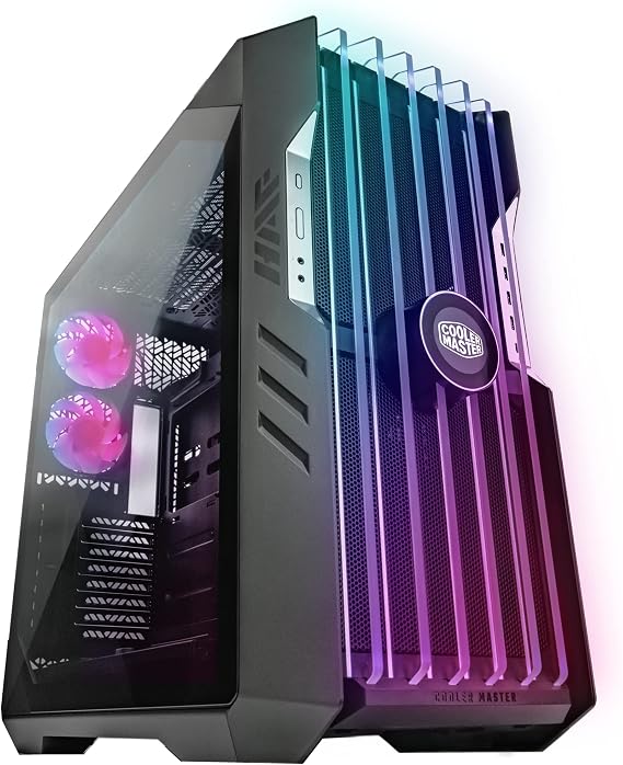 Cooler Master HAF 700 EVO E-ATX High Airflow PC Case, IRIS Customizable LCD .Breathable TG Front Panel, 200mm Sickleflow Fans, 1 x USB 3.2 gen 2 Type C, 4 x USB 3.2 gen 1 (3.0) (H700E-IGNN-S00)