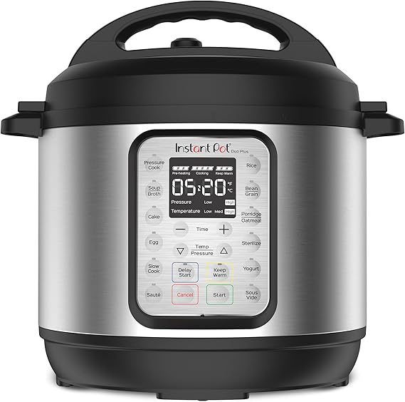 Instant Pot Duo Plus 6 Qt 9-in-1 Electric Pressure Cooker, Stainless Steel