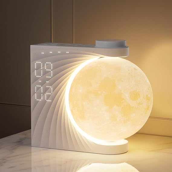 Sunrise Alarm Clocks for Heavy Sleepers Moon Lamp for bedrooms