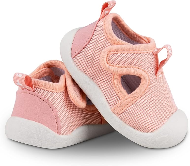 Toddler Summer First Walking Shoes Breathable Non-Slip Soft Sole Wide Toddler Shoes Tennis Sneakers Knitted Mesh Elastic Sock Shoes for Baby Boy Girl Outdoor Indoor Walker Shoes