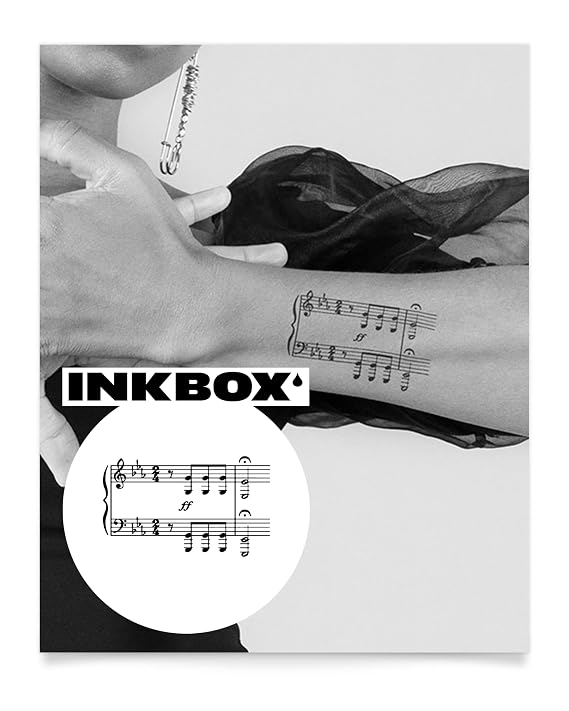 Inkbox Temporary Tattoos, Semi-Permanent Tattoo, One Premium Easy Long Lasting, Water-Resistant Temp Tattoo with For Now Ink - Lasts 1-2 Weeks, Fifth, 4 x 4 in