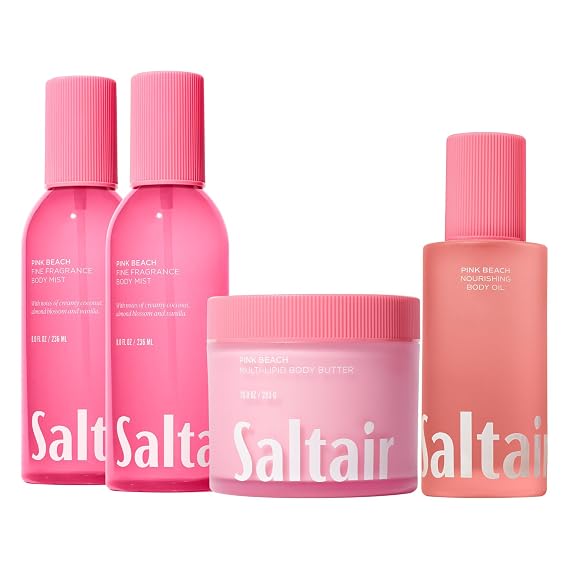 Saltair Body Care Set | Body Mist + Body Oil + Body Butter | Pink Beach