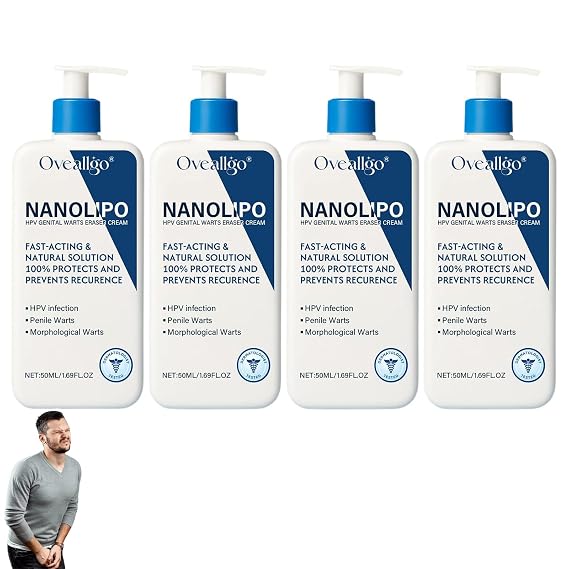Oveallgo NanoLipo Eraser Cream, Professional Mens Cream, Soothing Intimate Skin Cream-50g, With Natural Extracts for all skin types (4 Bottle)