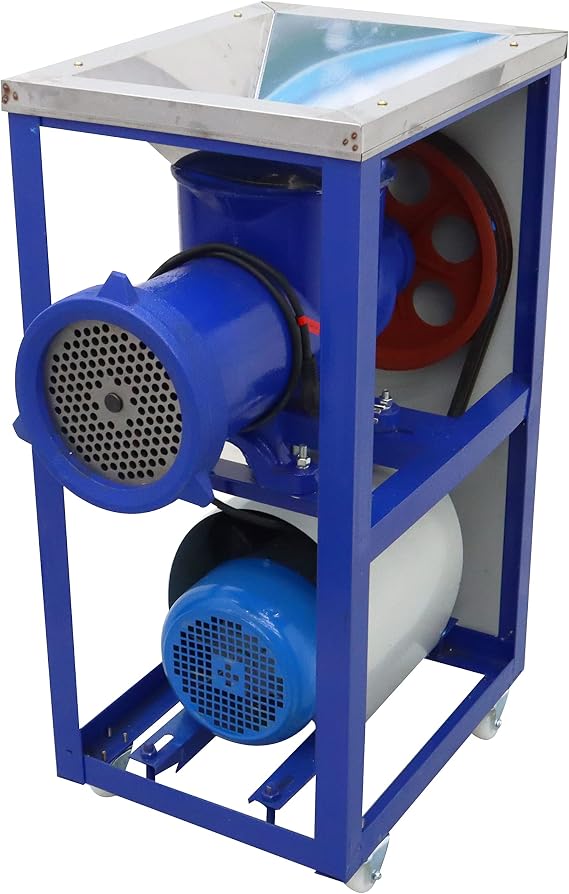 TECHTONGDA Meat Grinder Crusher Crushing Machine with 8mm Plate Mincer Chopper for Fish Chicken Vegetable Painted Iron Frame 220V 4KW for Animal Feed