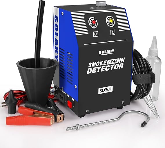 Solary Smoke Machine for Private Garage - 12V Fast Leak Detection | 30s Leak Test - Diagnostic Leak Tester Tools with Built-In Air Pump Repair Bills for DIY Home Garage Users