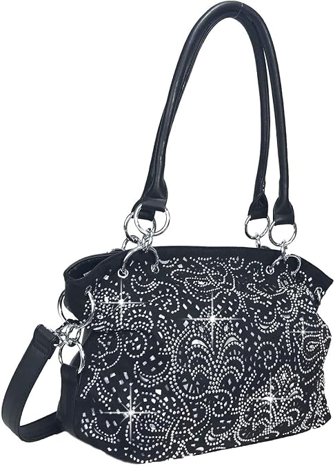 Laser Cut Bling Purses Double handle purse