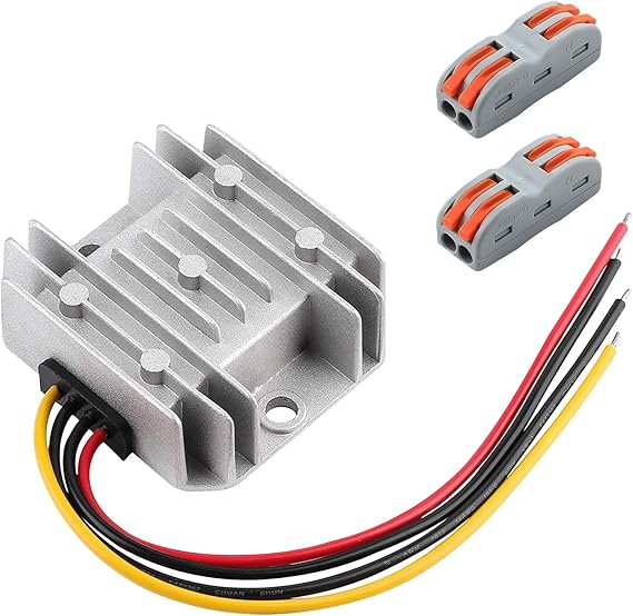 EAGWELL DC 8-40V to 12V Converter 3A 36W Step Down Converter | IP68 Waterproof Voltage Reducer Transformer for Golf Cart Truck Boat Vehicle
