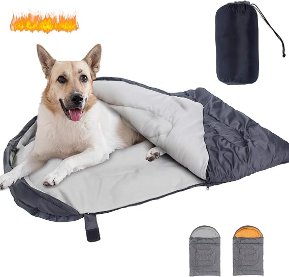 Dog Sleeping Bag Waterproof Warm Packable Dog Bed with Storage Bag for Indoor Outdoor Travel Camping Hiking Backpacking (43''Lx27''W)