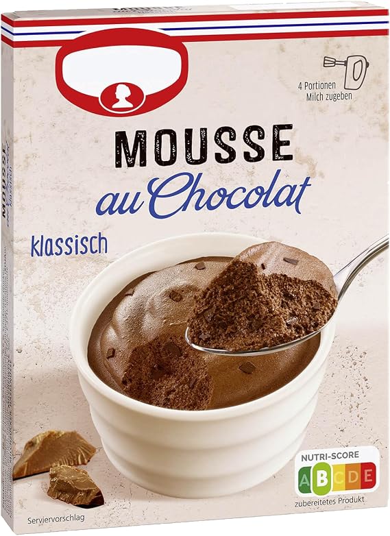 Chocolate mousse dessert mix 100 g, classic whipped mousse powder for easy desserts, imported by DFB