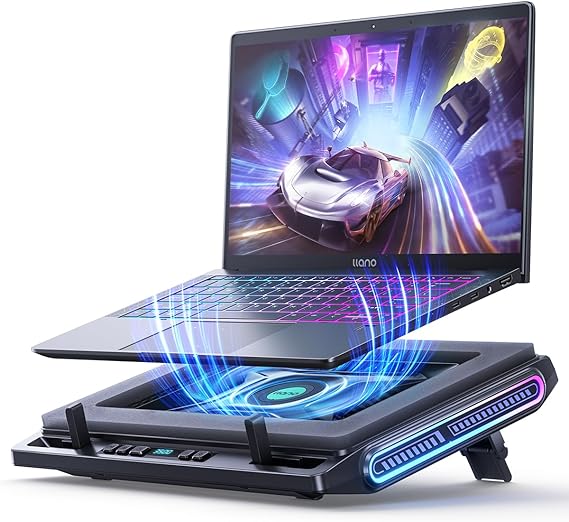 llano V10 Gaming Laptop Cooling Pad, RGB Laptop Cooler Stand