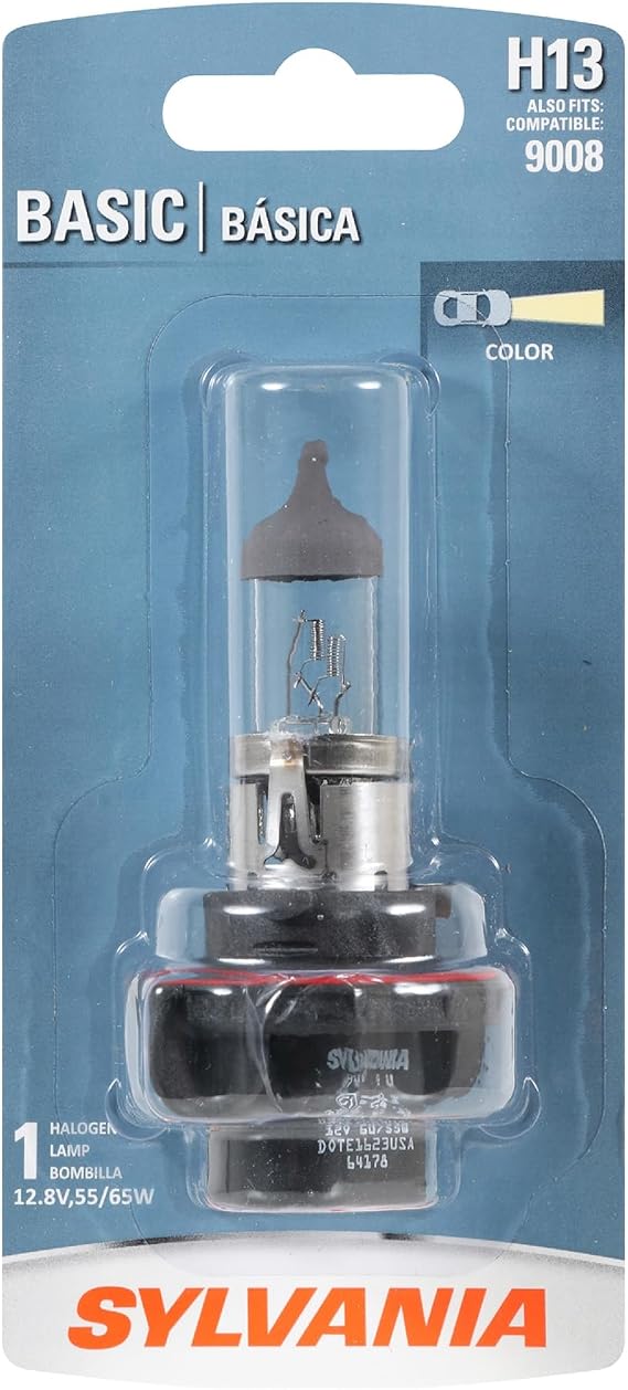 SYLVANIA H13 Basic Halogen Headlight Bulb, DRL Use, 1 Bulb