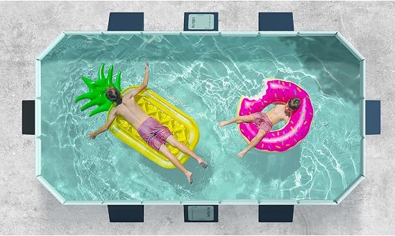 Foldable Pool, Portable Inflation-Free Swimming Pool, Hard Plastic Shell Portable Pool, Kid Pool for Backyard Dog Pools (1.6/1.85/2.1/2.6/3/4m)(Size:2.6m)