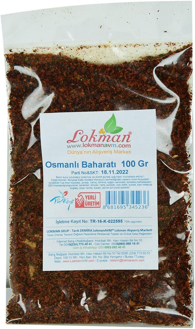 LokmanAVM Osmanlı Baharatı 100 Gr Paket