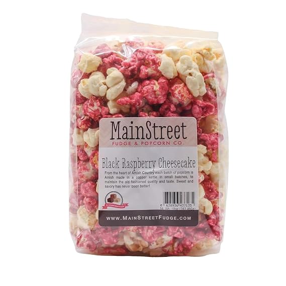 Black Raspberry Cheesecake Flavored Popcorn Old Fashioned Goodness 12 Ounce Bag