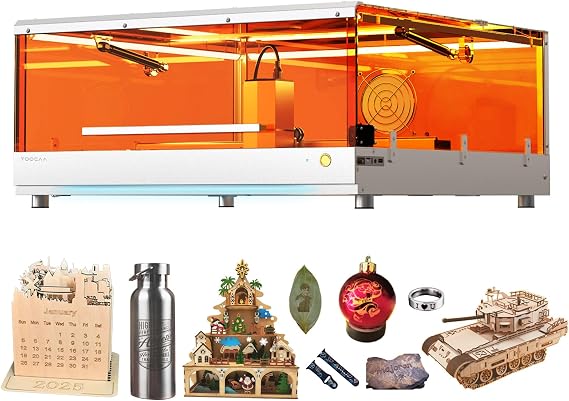 TOOCAA Laser Engraver,Class 1,22" x 22" Bed Size, Laser Cutter and Laser Engraving Machine 10W (10,000mW) for Tumblers Wood Metal Acrylic Leather Stone | Smart Camera,Air Assist,Honeycomb Panel, 22" x 22" Bed Size Enclosed Laser Engraver Cutting Machine for Tumblers Wood Metal
