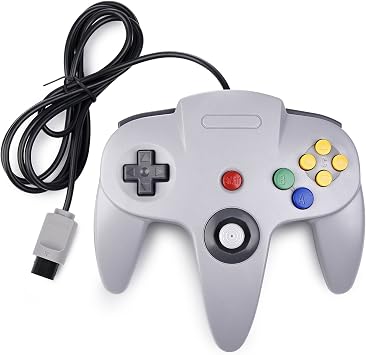 KIWITATA Classic N64 Controller, Retro N64 Wired Remote Joystick Gamepad Controller Compatible with N64 System Video Game Console Gray