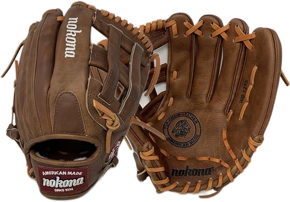 Nokona Walnut 12.75 Outfield Baseball Glove WB-1275H Right Hand Throw H Web