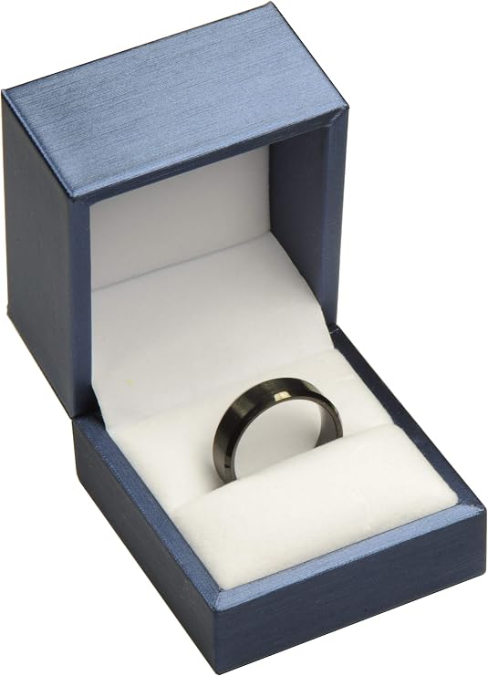 Blue Ring Jewelry Gift Box for Wedding Proposal Engagement for Men Women