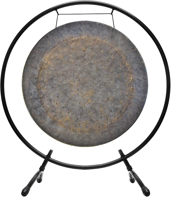 20" to 24" Gongs on Holding Space Gong Stand - Includes Gong, Traditional Mallet, Stand/Medium Sized Bronze Gong/Perfect for Sound Therapy Toolkit/Easy to Play