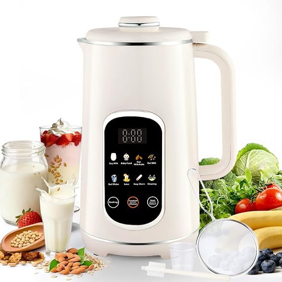 40oz Nut Milk Maker Machine, 8 in 1 Self-Cleaning Automatic Blender