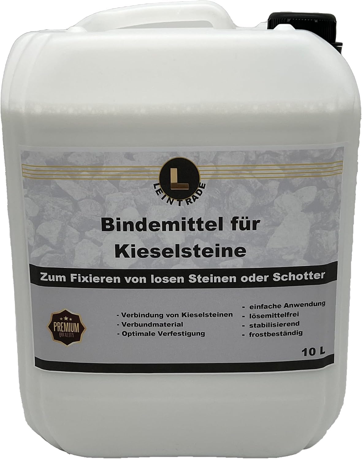 Leintrade Gravel BinderGravel Strengthener 10L Binding Agent for Connecting Pebbles or Gravel of All Types in a 10L Canister