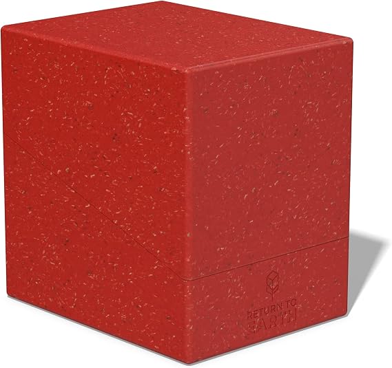 Ultimate Guard RTE Boulder 133+, Deck Case for 133 Double-Sleeved TCG Cards, Red, 87% Renewable, Made in Germany, Secure & Durable Storage