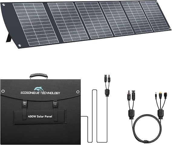 400W Portable Solar Panel 40V MC4 & Multi-Output for Most Power Stations