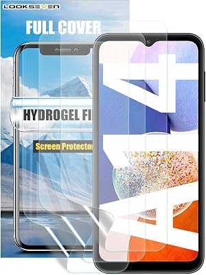 LOOKSEVEN 3 Pack Hydrogel Film For Samsung Galaxy A14 5G 6.6 inch, Transparent Soft TPU Screen Protector, High Sensitivity Protective Film Not Tempered Film