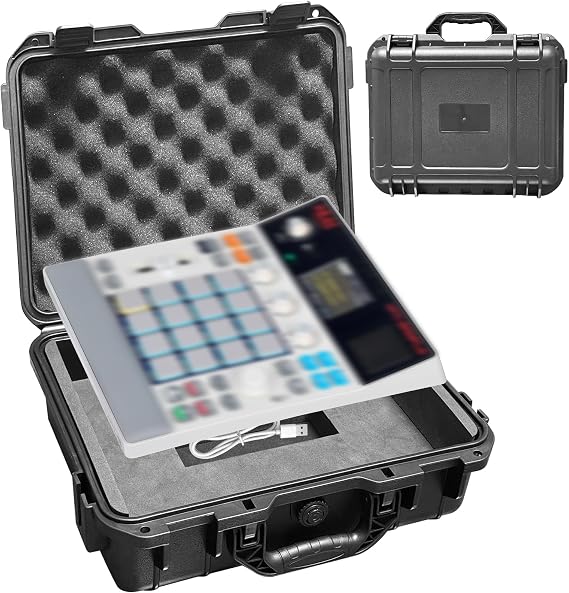 Hard Case for Akai Professional MPC Sample, Audio Sampler Hard Shell Carrying Storage Case Equipped with Comfort Handle with Customizable Foam