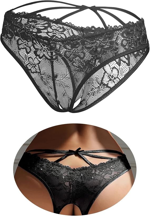 comeondear Plus Size Panties for Women Cheeky Underwear Thongs Panties Floral High Waist Bikini