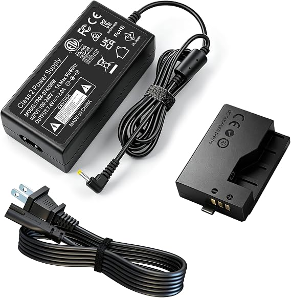 ACK-E10 AC Power Adapter LP-E10 Dummy Battery DR-E10 DC Coupler Kit | For Canon EOS Rebel T3 T5 T6 T7, Compatible with 1100D 1200D 1300D 1500D 2000D