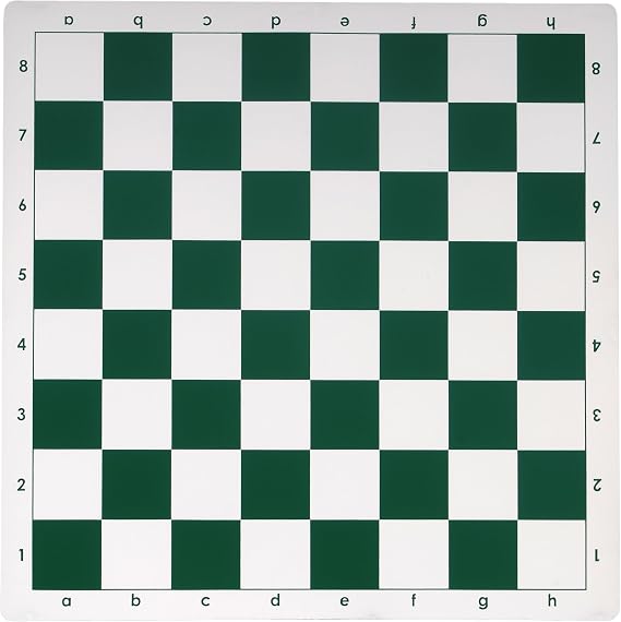 WE Games Tournament Roll Up Chess Board - Vinyl with Green Squares