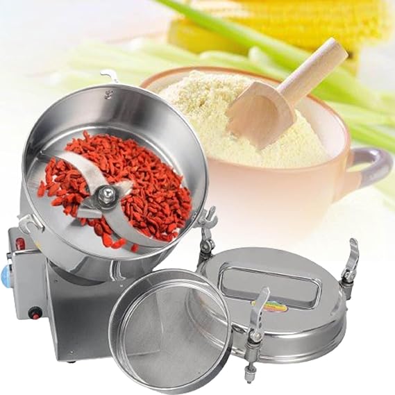 Stainless Steel Grain Grinder, Coffee Bean Crusher, 270° Swing Type Home Electric Food Nutrimill for Food Grade,1000g