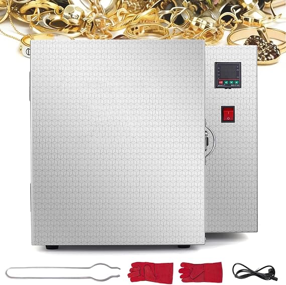 Electric Kiln Furnace, 1500w Electric Kiln for Pottery, With Temperature Controller and Large Capacity Interior, 4-Sided Constant Temperature Heating, For Jewelers, Craftsmen, And Small Workshops