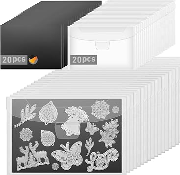 KKJCXY 40pcs Magnetic Sheets for Dies Storage, with Rubber Magnet Sheet, Die Cut Storage Essential Set for Die Cutting and DIY Scrapbooking