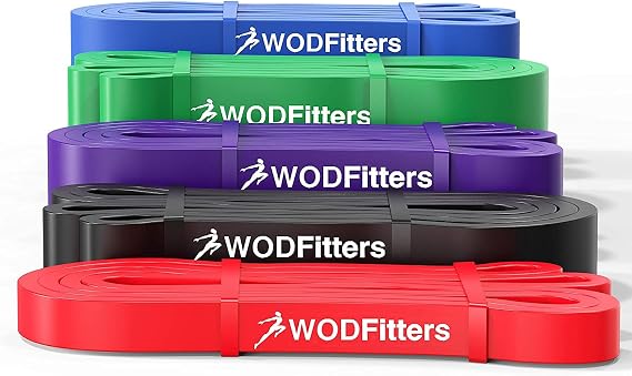 WODFitters Pull-Up Assistance Bands - 5 Band Set for Ultimate Pull Up and Muscle Up Training