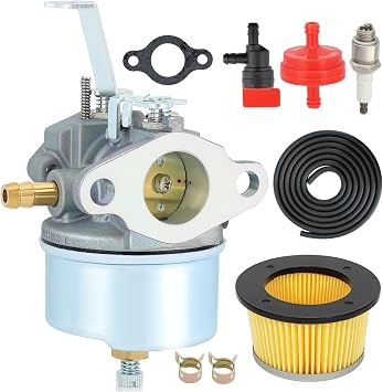 Hipa 632230 Carburetor for Tecumseh 632272 631828 H30 H50 H60 HH60 HH70 5HP 6HP 4 Cycle Engines Troy Bilt Horse Tiller Parts with 30727 Air Filter