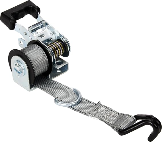 Keeper 1.5" x 8 Mountable Rack Ratchet Tie Down with 500 lbs. Working Load Limit, Ladder and Pipe Rack Straps