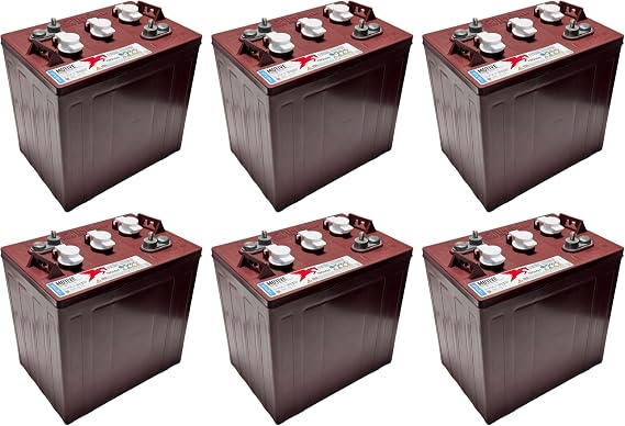 6 X TROJAN T-105 PLUS 6V 225 Ah. DEEP CYCLE FLOODED