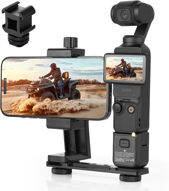 UTEBIT Phone Holder Mount for DJI Osmo Pocket 3, Universal Cell Phone Mount