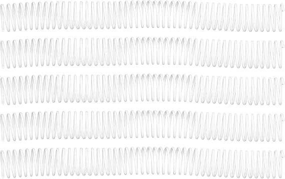 Plastic Spiral Coil, 35pcs 215pcs Capacity Binding Wire Comb High Efficiency 1" Diameter White