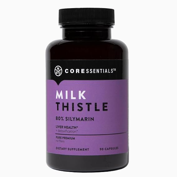 Milk Thistle Extract 1300mg - 80% Silymarin Standardized - 90 Capsules for Liver Support, 45 Servings