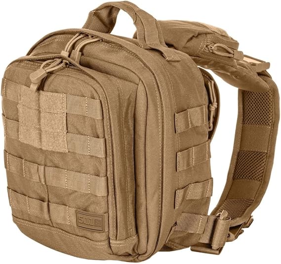 5.11 Tactical Rush Moab 6 Sling Pack Messenger Bag, Water-Resistant, Customizable Sling Bag, Style 56963