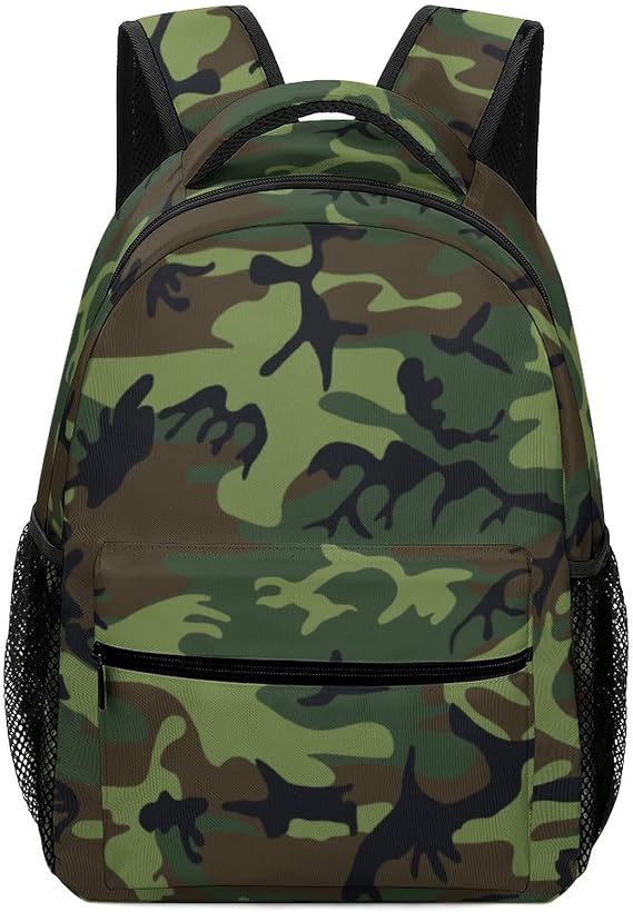 Printed Teens Casual Daypack Primary School Bag Personalized Kids Backpack Camouflage