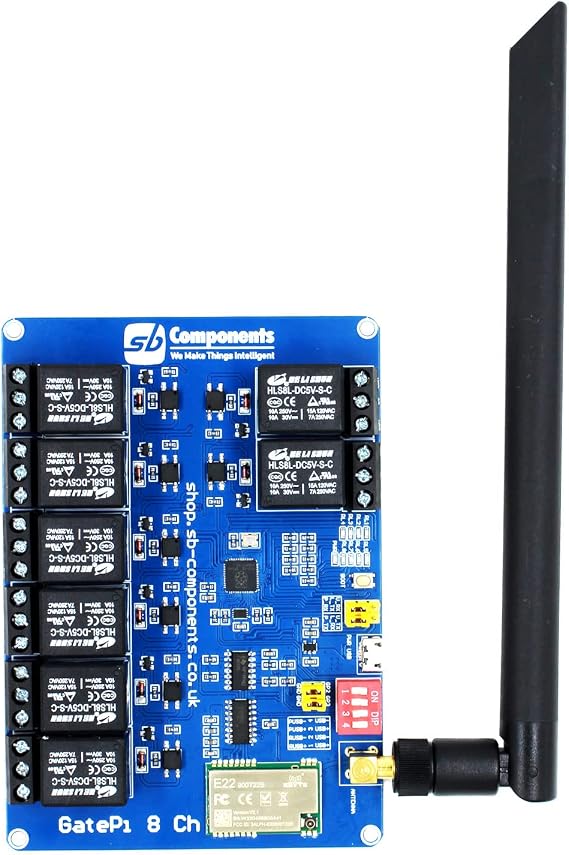GatePi 8 Channel - LoRa Based Relay Board 8 Channel Relay with LoRa Module Based on Raspberry Pi 2040 Smart Data Transmission LoRa Module, Transmission up to 5 KM (915MHz)
