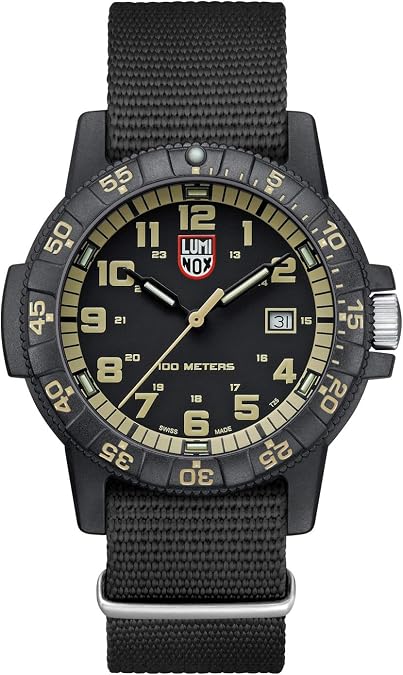 Luminox Leatherback SEA Turtle Giant Mens Watch 44 mm, 0320/0330 Series, Military Watch, Swiss Quartz Watch, 100 m Water Resistant, Self-Illuminating