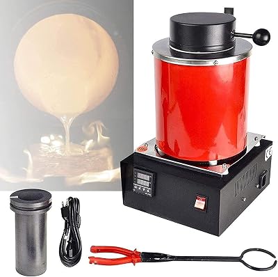 Gold Melting Furnace,2KG3KGAutomatic Electric Melting Furnace, 1100CDigital Melting Furnace Machine 1600W Furnace Refining Casting Gold Silver Copper Jewelry Making Precious Metals,3KG 2kg