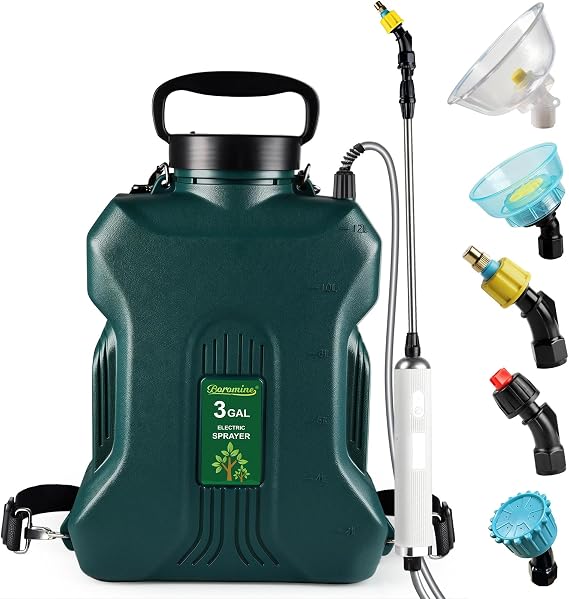 Backpack Sprayer, 3 Gallon, Battery Powered