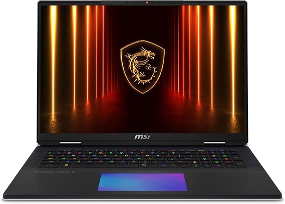 msi Titan 18 HX AI 18" 120Hz MiniLED UHD+ Gaming Laptop: Intel Ultra 9-285HX, NVIDIA Geforce RTX 5080, 64GB DDR5, 4TB NVMe SSD, Thunderbolt 5, Wi-Fi 7, Win 11 Pro: Black A2XWIG-616US